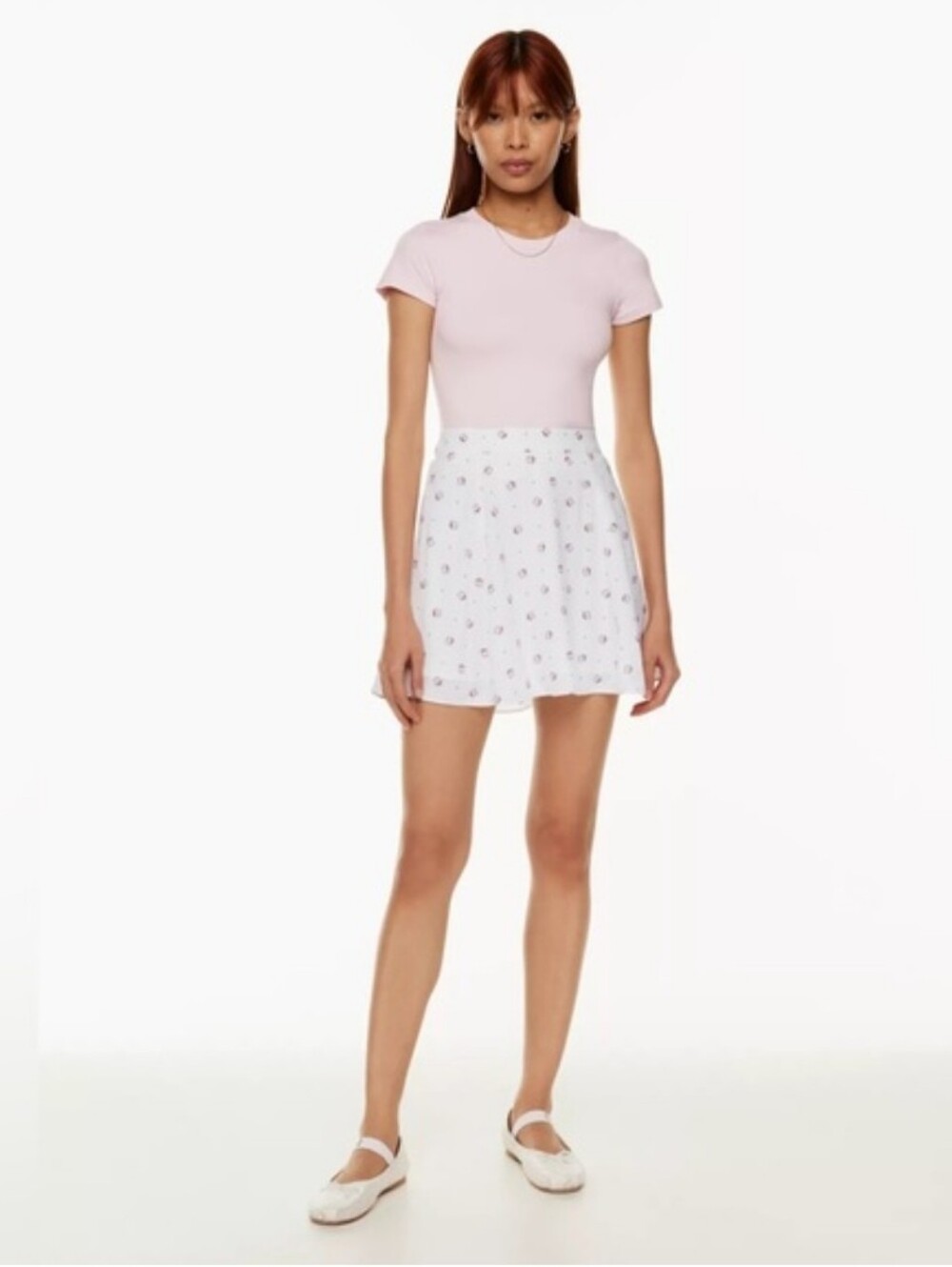 Aritzia Sunday Best Lollipop Mini Skirt Pink Floral Print Size 4 - Picture 3 of 7